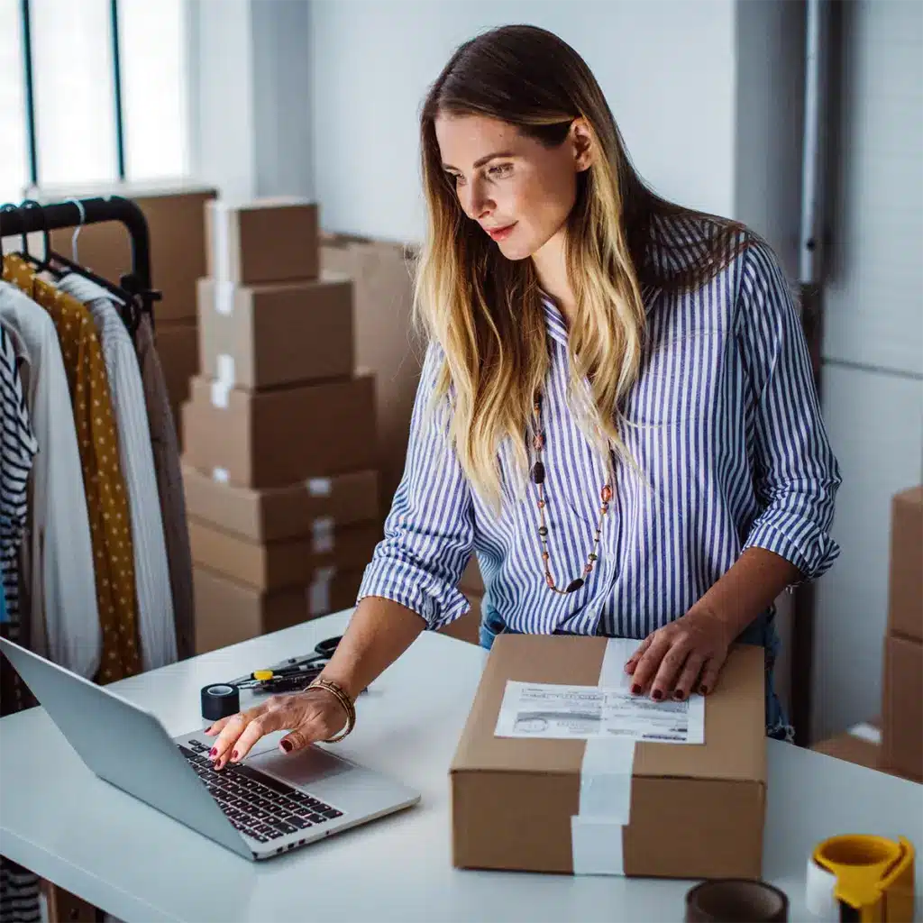 wordpress verkkokauppias nainen