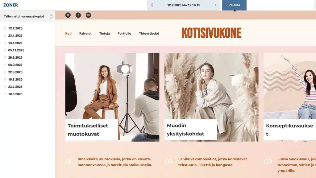 kotisivukone premium varmuuskopiot kuva