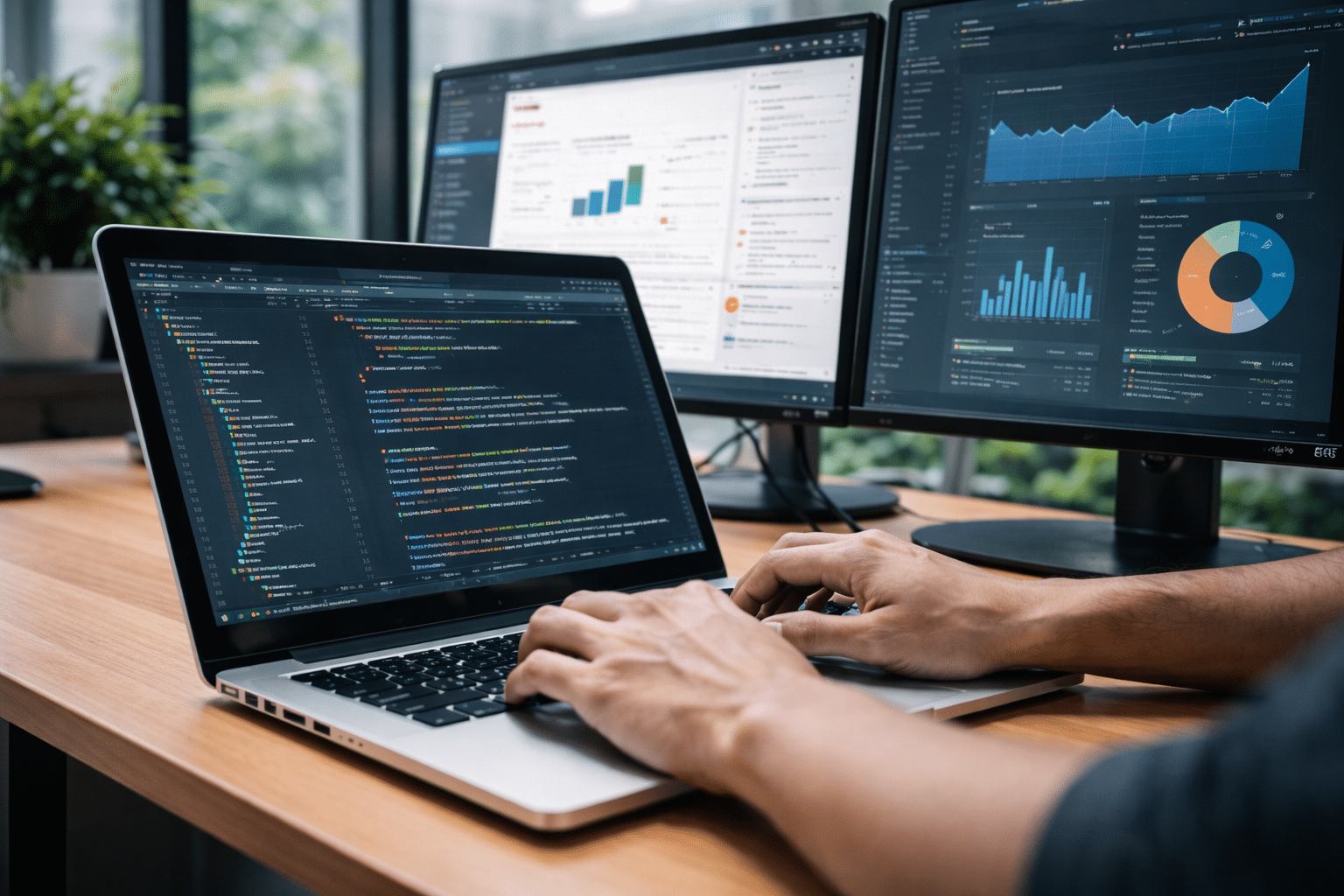 Nettisivujen ylläpito hinta – yrittäjä tarkastelee kotisivujen ylläpitokuluja tietokoneella